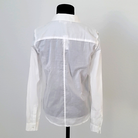 Nwt Ann Taylor LOFT white buttoned down collar shirt in XXS - Picture 2 of 3